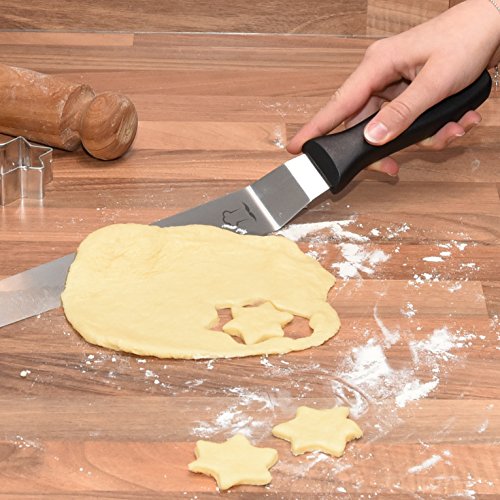 Chefarone Winkelpalette Set mit XL Streichpalette und zwei Winkelpaletten – Leichtes Dekorieren im Handumdrehen – Tortenzubehör aus Edelstahl zum Backen für Fondant und Kuchen - 5