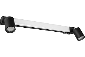 Trio Leuchten Aplique de baño LED ENRICO 281470332, Metal negro mate, LED de 6,5 vatios, excl. 2x GU10, color de luz ajustable