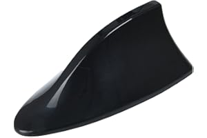 ANBOO Antenne Voiture Requin, Aileron Voiture, Décoration D'antenne de Toit D'aileron, pour La Plupart des Voitures, Améliorer Le Signal (Noir)