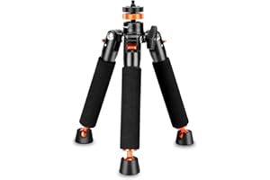 Koolehaoda Mini trépied avec 1/4 et 3/8" Vis Monter, Universel Monopode Base de Soutien Unipod Pieds de Soutien pour Caméras DSLR Vidéo Micro Tournage