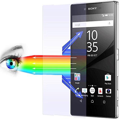 2 x PROTOMAX Schutzglas für Sony Xperia Z5 Schutzfolie, BLAULICHTFILTER, Glasfolie Displayschutz (2er Pack)