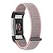 Produktbild Teepao Schlaufe für Fitbit Charge 2 Armbänder, Schlaufe mit Nylon, Haken und Schlaufe, Verschluss mit Band, mit Metall-Stecker, verstellbar, atmungsaktiv mit kleinen, mehrfarbig, Blau Light Pink S