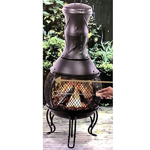 JEMIDI Terrassenkamin Kamin Terrassen Ofen Gartenkamin Garten Balkon Feuerstelle Feruerkorb - 6