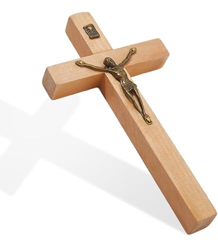 OMCGG Lot de 2 Croix en Bois d'olivier, 10cm Bois Naturel Croix de Prière Cadeau de Bénédiction de Méditation OMCGG Lot de 2 Croix en Bois d'olivier, 10cm Bois Naturel Croix de Prière Cadeau de Bénédiction de Méditation