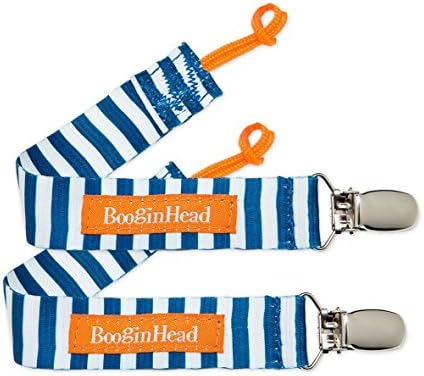 BooginHead Original PaciGrip - 2 Pack - Pacifier Holder - Nautical Blue