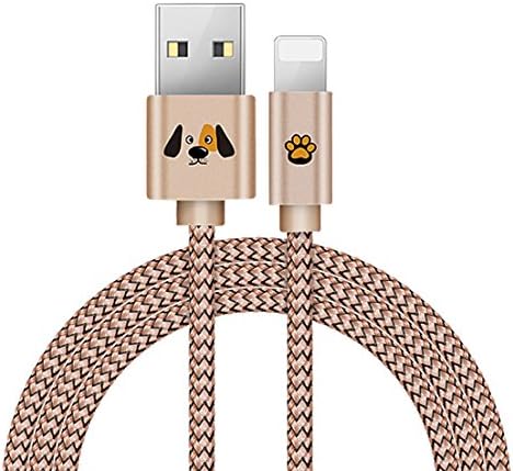RSPrime Iphone Data Line Wire Nylon Braid USB Cable Lightning High Speed Sync iPhone Micro USB Charger Extension Mobile Phone Cable Cord for IOS 8/9/10,iPhone 6/6Plus iPhone 6s/6sPlus iPhone 5/5s/5c/iPhone SE/ iPad / iPod,Cute Cartoon Style (Dog Style)