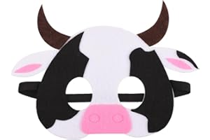 JNAWA Halloween Animal Felt Mask Unisex Cartoon Mask Children's Party Performance Halloween Cosplay Masquerade Holiday Party Dress Accessories