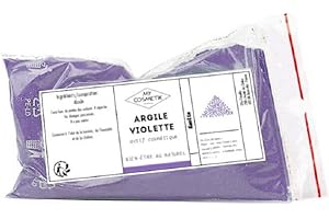 MY COSMETIK - Argile violette - Certifiée Ecocert COSMOS NATURAL - 100% d'origine naturelle - Qualité cosmétique - Adoucit et assouplit les peaux sèches | Fabriqué en France - 50 g