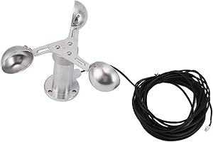 Zerodis Anémomètres en Alliage D'aluminium Anémomètres en Alliage D'aluminium Détecteur de Vitesse du Vent en Alliage D'aluminium Capteur de Surveillance de la Vitesse