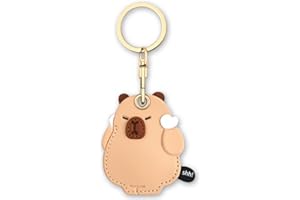 AXFEE Airtag Porte Clé, Mignon PU Étuis pour Apple AirTag, Portable Key Finder pour Clés Enfants Animaux de Compagnie, [ Porte- Clés Contrôle d'Accès] (Airtag Non Inclus)