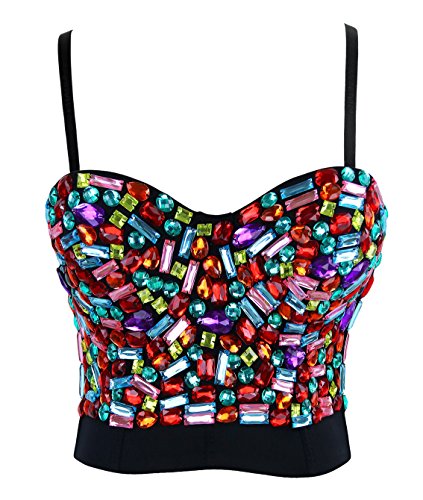 Charmian-Womens-Colorful-Rhinestone-Push-Up-Bra-Clubwear-Party-Bustier-Crop-Top