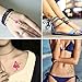 10 SheetsTemporary Tattoos Body Paints, SUMERSHA Halloween Temporary Tattoos Metallic Tattoos Waterproof 47 Different Patterns Lotus, Koi Fish, Wings, Sexy Lady