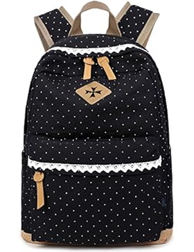 Damen Rucksack,Coofit Canvas Rucksack Damen Daypack Schulrucksack Schultaschen Taschen Freizeitrucksack