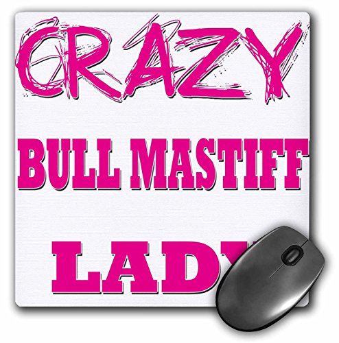 3dRosemp_174956_1 8" x 8" Crazy Bull Mastiff Lady Mouse Pad