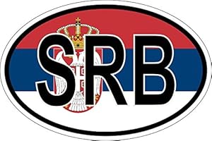 Akachafactory Naklejka naklejka tablica rejestracyjna flaga SRB Serbia
