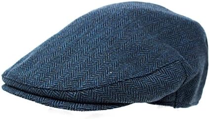 Fenside Country Clothing A1287 Herringbone Flat Cap (58cm, Navy)