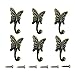 Produktbild Retro Vintage Wandhaken Kleiderhaken,6 Stück Garderobenhaken Schmetterling Gusseisen Kleiderhaken Huthaken Tuer Haken