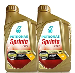 Petronas Sprinta F900 4T 10W-40 Fully synthetic Engine oil for high cc bikes pack of 2