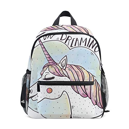 Preisvergleich Produktbild FAJRO Einhorn Keep on Dreaming Kinder Reiserucksack Büchertasche Schulrucksack