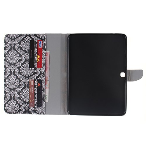 Samsung Galaxy Tab 4 10.1 Hülle,Samsung Galaxy Tab 4 10.1 SM-T530 Hardcase,Ekakashop Luxus Bunt Totem-Blume Muster Design Flip Painted PU Ledertasche Hülle im Bookstyle Folio Cover hüllen Schutzhülle Magnetic Protection Protective Handyhülle mit für Samsung Galaxy Tab 4 10.1 Hülle SM-T530 SM-T535 Tablet + 1x Kostenlos Ständer (Farbe zufällig) - 9