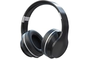 Usoun Słuchawki Bluetooth nauszne dla dzieci,bezprzewodowe słuchawki Bluetooth z mikrofonem,składany,bezprzewodowy/przewodowy zestaw słuchawkowy stereo,słuchawki dla dzieci dla chłopców, (Czarny)