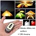 Produktbild sunnymi Camping Mini USB Cob LED Taschenlampe Licht Schlüsselanhänger EDC Licht Wiederaufladbare Taschenlampe (Schwarz, 7,5 cm x 4 cm x 1,5 cm)
