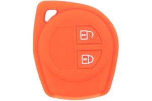 BROVACS Silicone Cover Protector Case Holder Skin Jacket Compatible with SUZUKI 2 Button Remote Key Fob CV4545 Orange