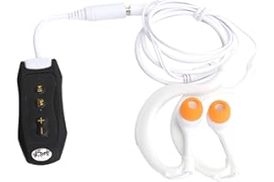 FOLOSAFENAR Lettore Musicale per Nuoto, Lettore Musicale Subacqueo MP3 Subacqueo Impermeabile da 4 GB IPX8, Lettore Musicale MP3 per Immersioni con Radio FM, con Auricolare e Clip, per Immersioni, Nuoto, Surf, Co