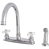 Kingston Brass FB7791PXSP Victorian 8 in&ccedil; Centerset Mutfak Bataryası, Krom