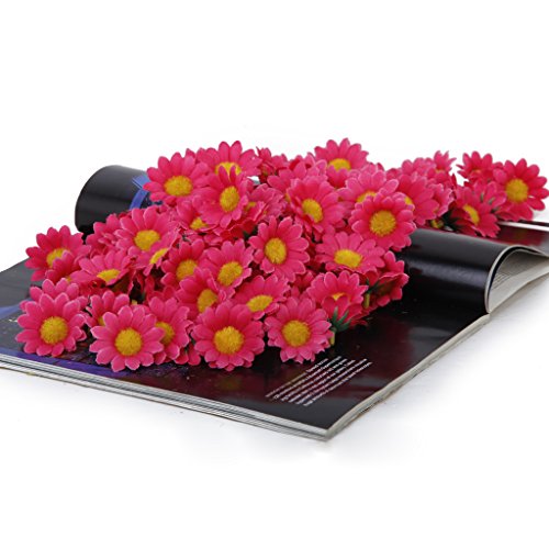 100x Kuenstliche Gerbera Blumen Koe pfe fuer DIY Hochzeit - 4