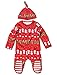 M&Co Baby Newborn Long Sleeve Festive Christmas Pudding And Snowman Print Sleepsuit And Hat Set Red 0/3 Mnths