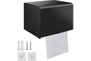 KKMOL Uchwyt na papier toaletowy bez wiercenia – uchwyt na papier toaletowy z pudełkiem na chusteczki nawilżające, uchwyt na papier toaletowy do łazienki i kuchni