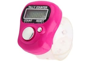 VOVE Marcador de puntadas de plástico, contador de anillos de dedo, contador electrónico LCD, marcador de puntadas de puntada, contador de puntadas digital U6F2 Handmin