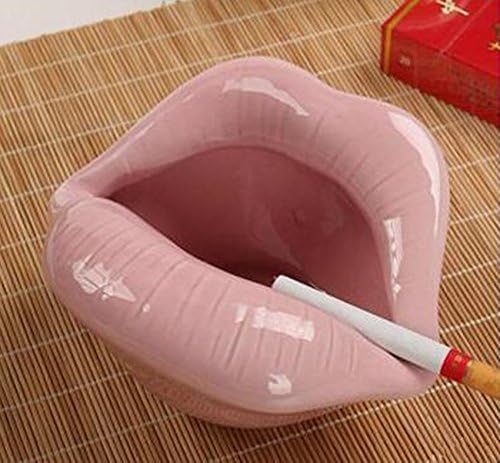 Creative personality trend cute mini cartoon lips ashtray (Pink)