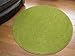 Plain Round Circular Green Shaggy Pile Rug. Available in Different Sizes (80cm Diameter (Circle))
