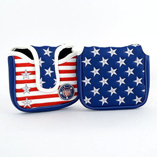 Stars & Stripes High-MOI Mallet Putter Headcover, Heel Shaft
