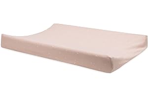 Jollein Changing Mat Cover Jersey - Twinkling, Wild Rose - 50 x 70 cm - 100% Cotton - Oeko-Tex Certified - Changing Mat Cover