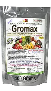 TSR Garden Store Gromax 6 in 1 Macro and micronutrients Organic biofertilizer 400 Grams All Types of Plants
