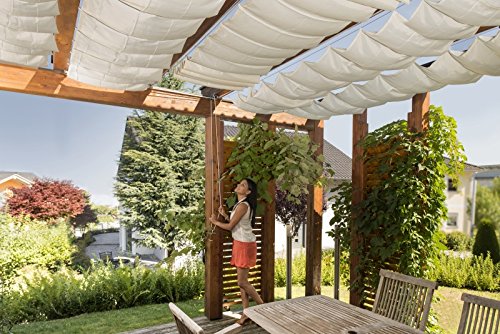 Windhager 10872 Sonnensegel für Seilspanntechnik 420 x 140 cm, uniweiß 2015 - 4