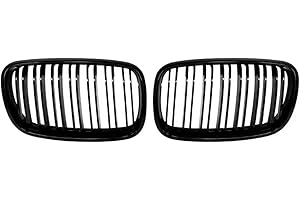 Viviance Auto Paraurti Anteriore Griglia Griglie compatibile con BMW X5 X6 E70 E71 2007-2012 - Nero lucido