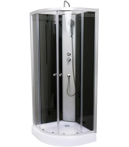 Receveur De Douche Quart De Cercle, 90 X 90 X 6.5 Cm, Blanc Brillant, Meri Ondée | Castorama