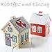Produktbild Spardose Haus Einzug Richtfest mit Schloss in beige oder rot (rot)