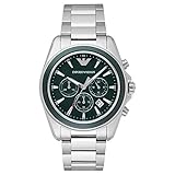 Emporio Armani Herren Analog Quarz Uhr mit Edelstahl Armband AR6090