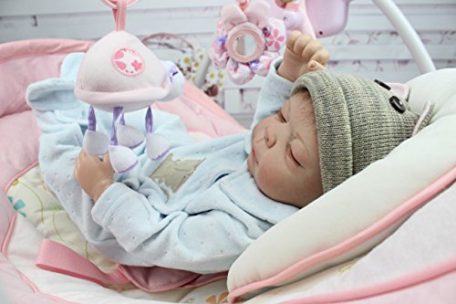 NPK Sleeping Hair Rooted Realistic Reborn Baby Boy Dolls Soft Full Vinyl 22