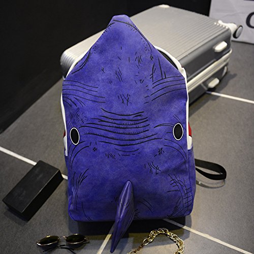 Preisvergleich Produktbild maple-creative Schultertasche aus Leder, dolphin blue