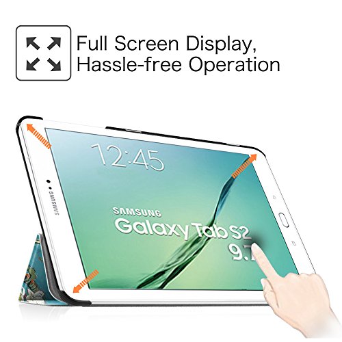 Fintie Samsung Galaxy Tab S2 9.7 Hülle Case – Ultra Schlank Superleicht Ständer Smart Shell Cover Schutzhülle Tasche mit Auto Schlaf / Wach Funktion für Samsung Galaxy Tab S2 T810N / T815N / T813N / T819N 24,6 cm (9,7 Zoll) Tablet-PC, Mandelblüten - 7