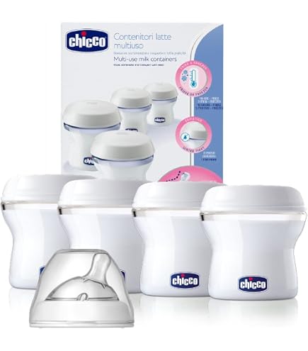 4 Bottiglie Vetro Latte Materno 160ml - Senza BPA, Lavabili In Lavastoviglie, Per Congelatore E Microonde