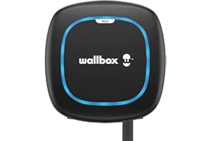 Wallbox Pulsar Max Caricatore per Veicoli Elettrici, Potenza di Carico Fino a 7,4 kW, Connettore Tipo 2, Cavo da 5 Metri, con Wi-Fi, Bluetooth, OCPP, Facile Installazione, Interno o Esterno, Nero