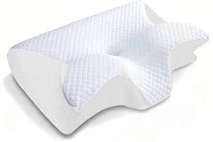 SANTUO Pillowdaddy Pillow Daddy Das Nacken - Therapiekissen Antischnarchkissen Ergonomisches Memory Foam Kissen – Nackenstützkissen Für Seiten, Rücken & Bauchschläfer, Atmungsaktiv & Waschbar,Weiß