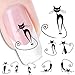 Malloom® Cat Water Transfer Slide Decal Sticker Nail Art Tips To Decor XF1442